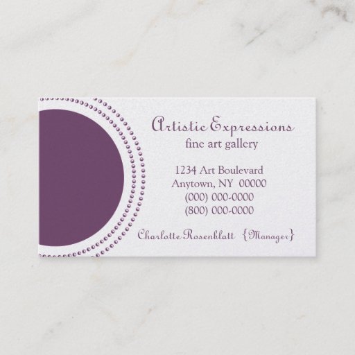 Customizable Stylish Half Circles Business Card, Purple