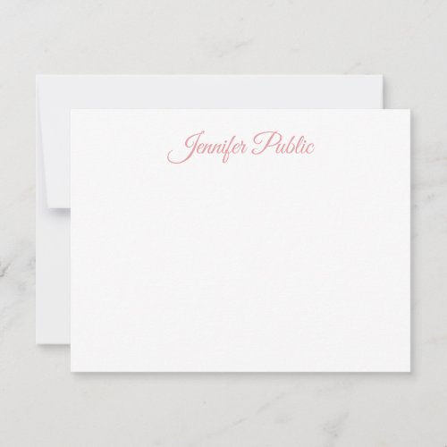 Stylish Hand Script Name Pink Text Template Flat