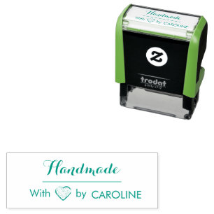 Stylish handmade green self-inking stamp
