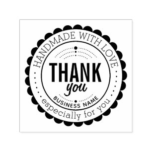 Stylish Handmade Thank You Self Inking Stamp
