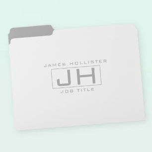 Stylish Handsome Grey & White Professional File Folder