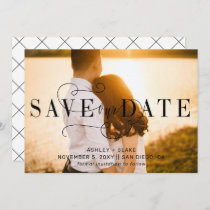 Stylish Handwritten Calligraphy Photo Save The Dat Save The Date
