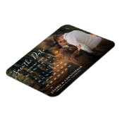 Stylish Handwritten Save the Date Announcement Magnet (Left Side)
