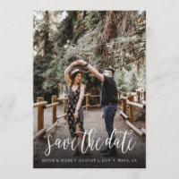 Stylish Handwritten Save the Date Card