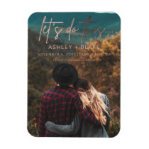 Stylish Handwritten Save the Date Magnet