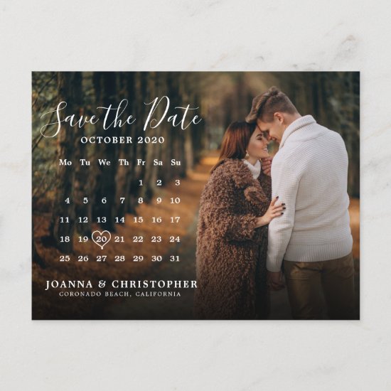 Stylish Handwritten Save the Date Postcard