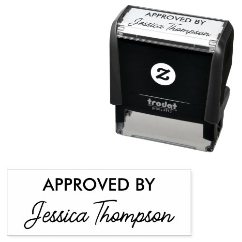Stylish Handwritten Script Approved By Business Self_inking Stamp
