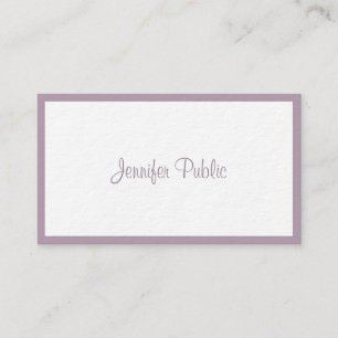 Stylish Handwritten Script Modern Elegant Luxury Business Card