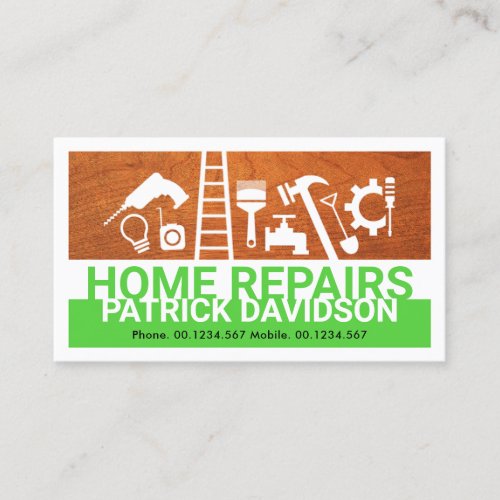 Stylish Handyman Signage Master Builder Business Card