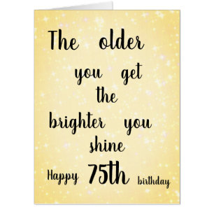 Stylish Happy 75th Birthday Card