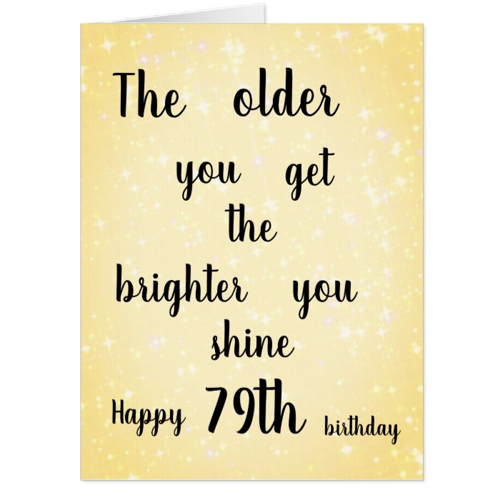 Stylish Happy 79th Birthday Card