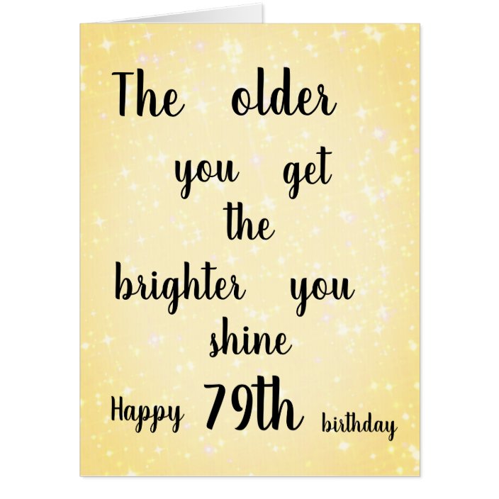 Stylish Happy 79th Birthday Card | Zazzle.com