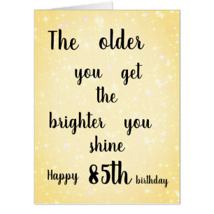Stylish Happy 85th Birthday Card