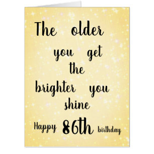 Stylish Happy 86th Birthday Card