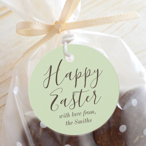 Stylish Happy Easter Pastel Green Party Favor Tags