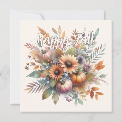 Stylish Happy Fall Pumpkin Flower Bouquet Motif