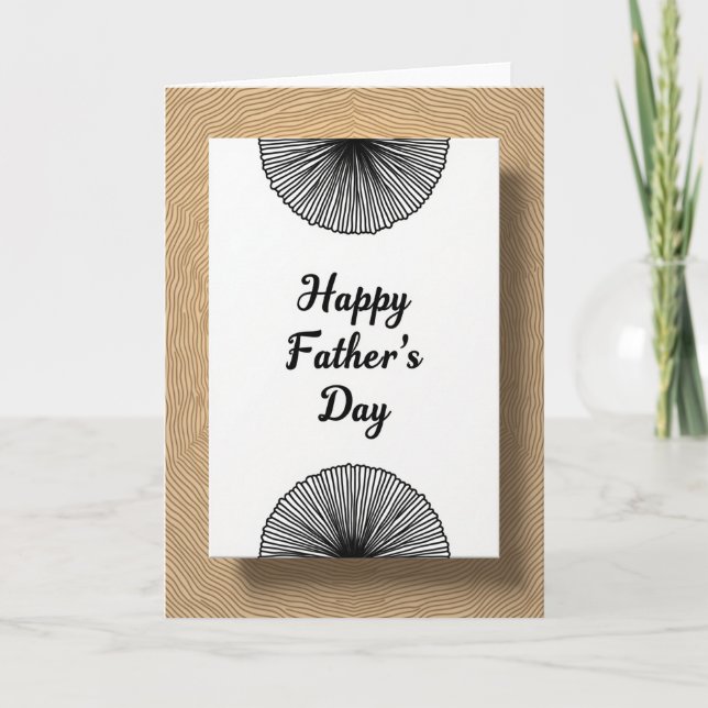 Stylish Happy Fathers Day Card (Front)