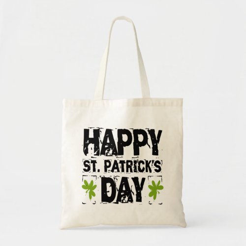 Stylish Happy Saint Patricks Day Grunge Tote Bag