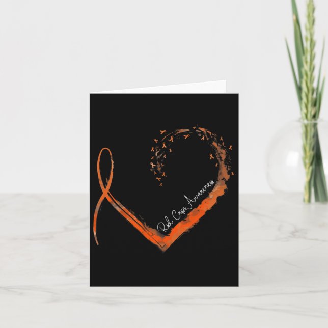 Stylish Heart Crps Awareness  Card (Front)