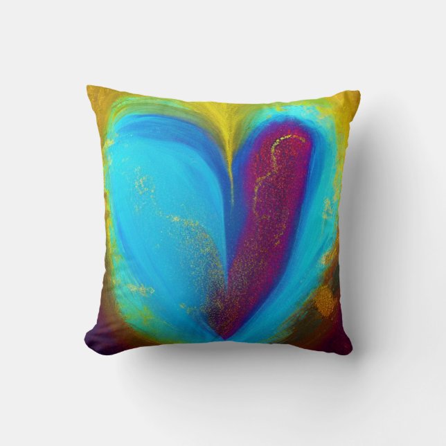 Stylish Heart Throw Pillow (Front)