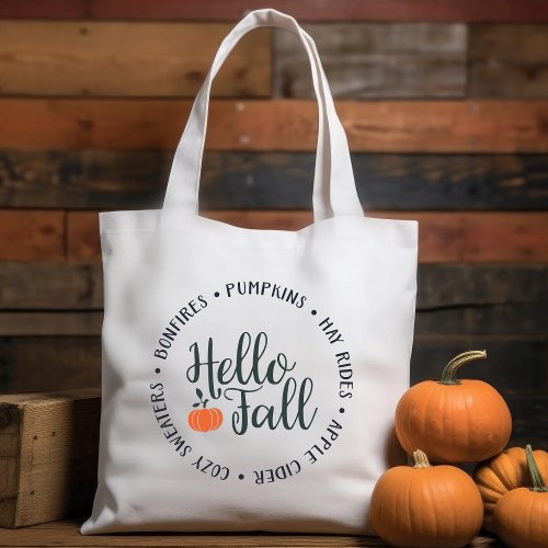 Stylish Hello Fall Classic Autumn Tote Bag