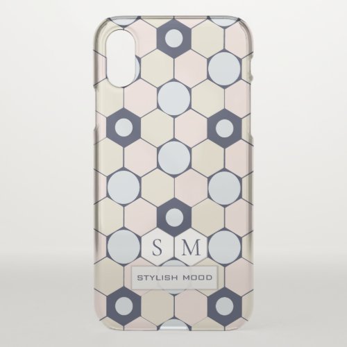 Stylish Hexagons and Circles Seamless Pattern iPhone X Case