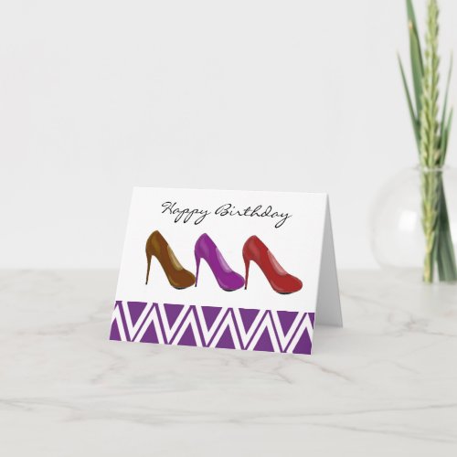 Stylish High Heel Birthday Greeting Card