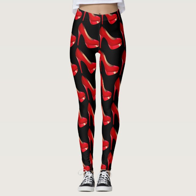 Stylish high heel shoes leggings (Front)