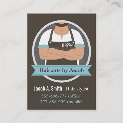 Stylish Hipster Cool Barber Shop Business Cards