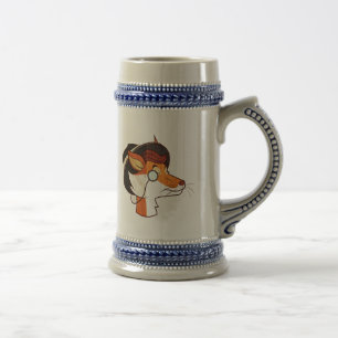 Stylish Hipster Fox Beer Stein