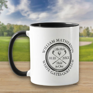 Stylish Hole in One Personalized Golf Mug