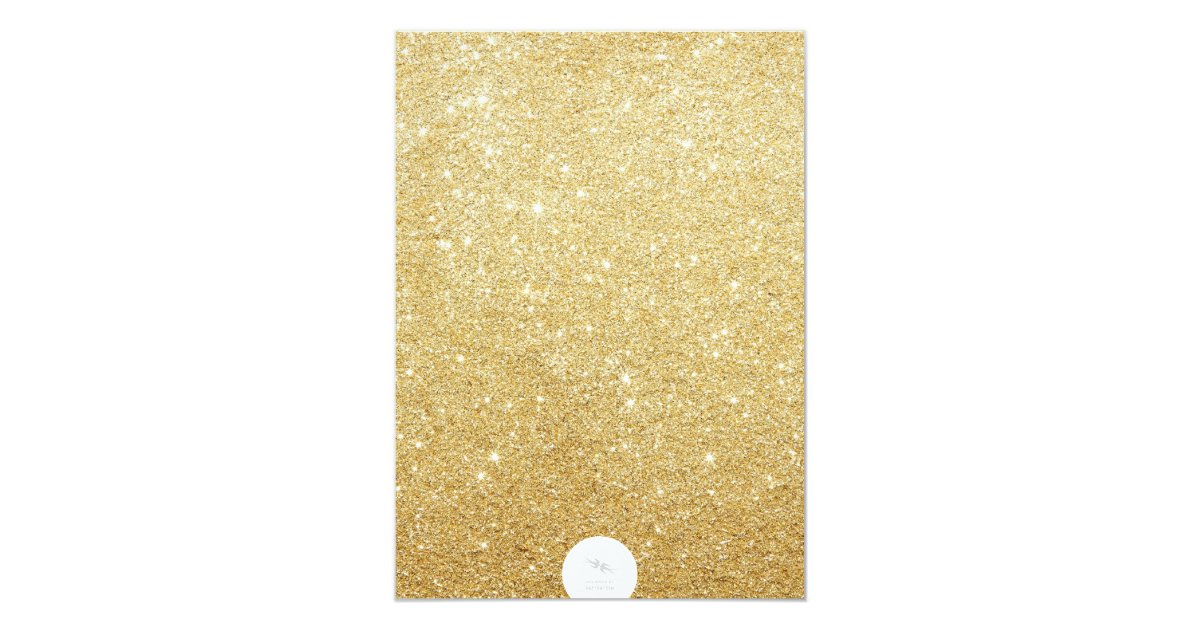 Stylish Holiday Gold Glitter Sparkles Party Invite | Zazzle