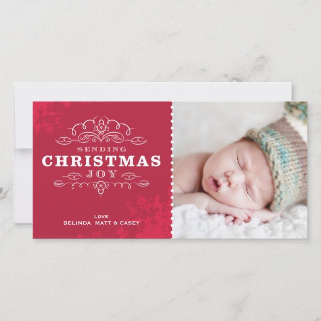 STYLISH HOLIDAY PHOTOCARD :: sending christmas joy Card (Front)