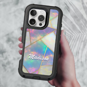 Stylish holographic agate geometric Case-Mate iPho iPhone 16 Pro Case