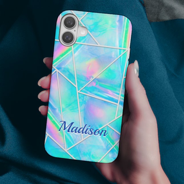 Stylish holographic elegant geometric Case-Mate iPhone case (Creator Uploaded)