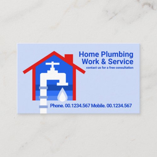 Stylish Home Leaking Tap Water Business Card