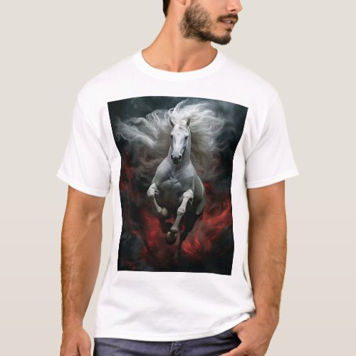 Stylish Horse Graphic Basic T_Shirt T_Shirt