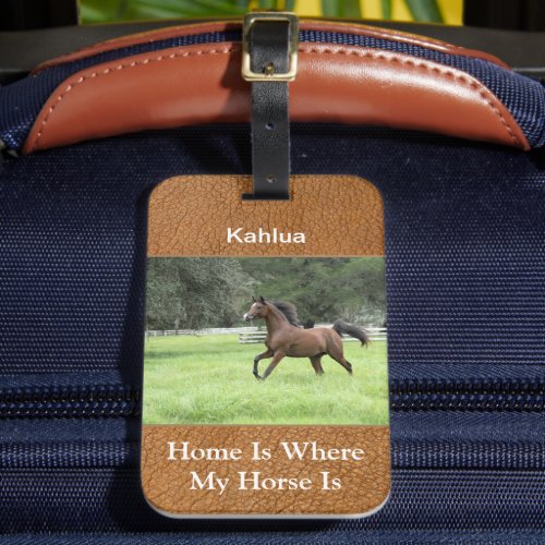 Stylish Horse Photo Personalized Luggage Tag