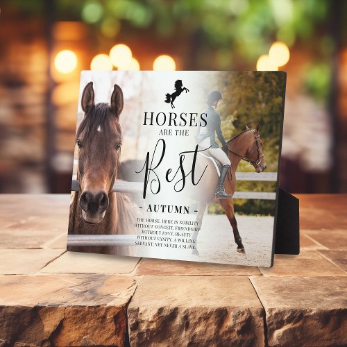 Stylish Horses are the Best Photos Name  Quote Plaque