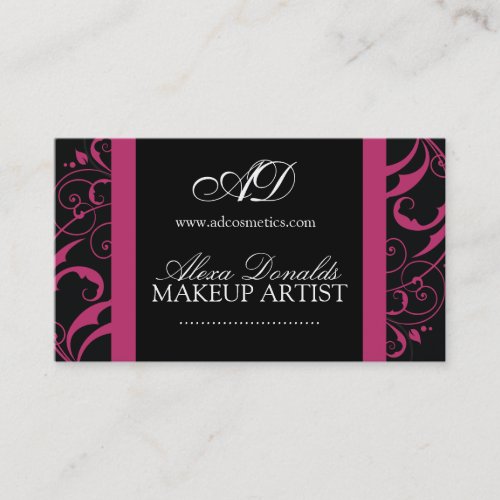 Stylish Hot Pink Business Card