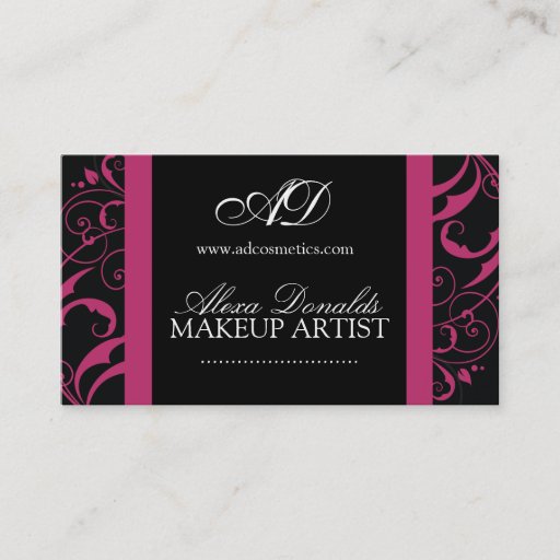 Customizable Stylish Hot Pink Business Card
