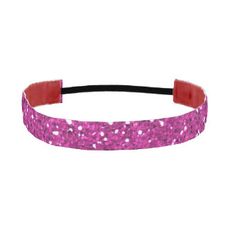 Stylish Hot Pink Glitter Athletic Headband