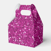 Stylish Hot Pink Glitter Favor Boxes (Back Side)