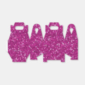 Stylish Hot Pink Glitter Favor Boxes (Unfolded)