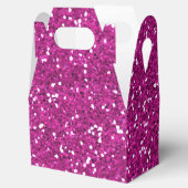 Stylish Hot Pink Glitter Favor Boxes (Opened)