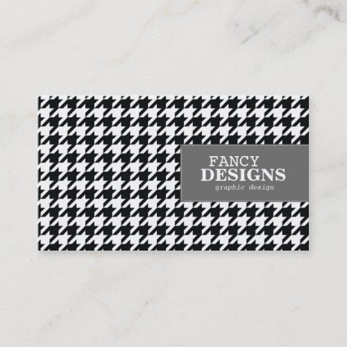 Stylish Houndstooth Business Card Template