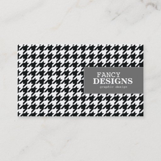 Customizable Stylish Houndstooth Business Card Template