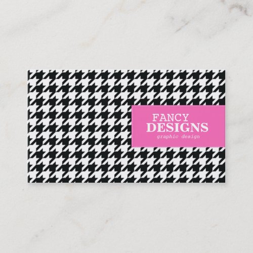 Stylish Houndstooth Business Card