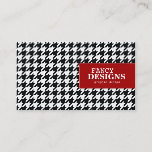 Stylish Houndstooth Business Card Templates