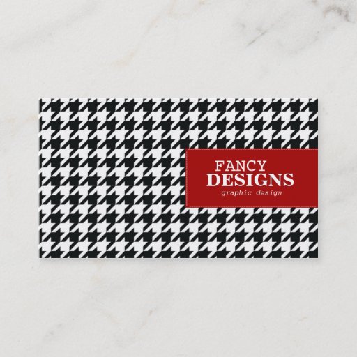 Customizable Stylish Houndstooth Business Card Templates